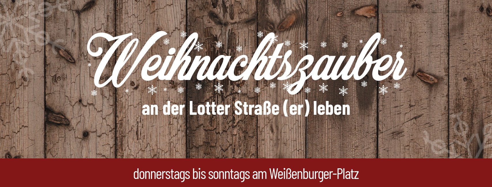 Weihnachtszauber am Weissenburgerplatz in der Lotter-Strasse